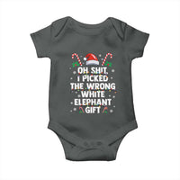 Funny Oh Shit I Picked The Wrong White Elephant Gift Baby Onesie Christmas Gift Exchange Santa Hat - Wonder Print Shop