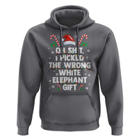 Funny Oh Shit I Picked The Wrong White Elephant Gift Hoodie Christmas Gift Exchange Santa Hat - Wonder Print Shop