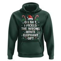 Funny Oh Shit I Picked The Wrong White Elephant Gift Hoodie Christmas Gift Exchange Santa Hat - Wonder Print Shop
