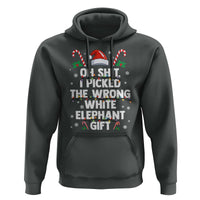 Funny Oh Shit I Picked The Wrong White Elephant Gift Hoodie Christmas Gift Exchange Santa Hat - Wonder Print Shop