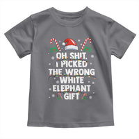 Funny Oh Shit I Picked The Wrong White Elephant Gift Toddler T Shirt Christmas Gift Exchange Santa Hat - Wonder Print Shop