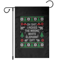 Funny Oh Shit I Picked The Wrong White Elephant Gift Garden Flag Christmas Gift Exchange - Wonder Print Shop