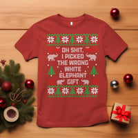 Funny Oh Shit I Picked The Wrong White Elephant Gift T Shirt Christmas Gift Exchange - Wonder Print Shop
