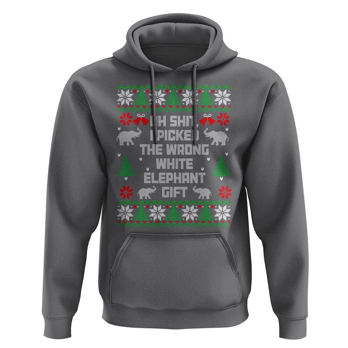 Funny Oh Shit I Picked The Wrong White Elephant Gift Hoodie Christmas Gift Exchange - Wonder Print Shop