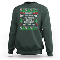 Funny Oh Shit I Picked The Wrong White Elephant Gift Sweatshirt Christmas Gift Exchange - Wonder Print Shop