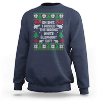 Funny Oh Shit I Picked The Wrong White Elephant Gift Sweatshirt Christmas Gift Exchange - Wonder Print Shop