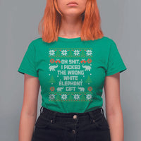 Funny Oh Shit I Picked The Wrong White Elephant Gift T Shirt For Women Christmas Gift Exchange - Wonder Print Shop