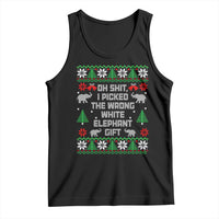 Funny Oh Shit I Picked The Wrong White Elephant Gift Tank Top Christmas Gift Exchange - Wonder Print Shop
