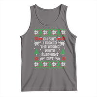 Funny Oh Shit I Picked The Wrong White Elephant Gift Tank Top Christmas Gift Exchange - Wonder Print Shop