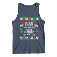 Funny Oh Shit I Picked The Wrong White Elephant Gift Tank Top Christmas Gift Exchange - Wonder Print Shop