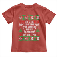 Funny Oh Shit I Picked The Wrong White Elephant Gift Toddler T Shirt Christmas Gift Exchange - Wonder Print Shop