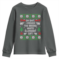 Funny Oh Shit I Picked The Wrong White Elephant Gift Youth Sweatshirt Christmas Gift Exchange - Wonder Print Shop