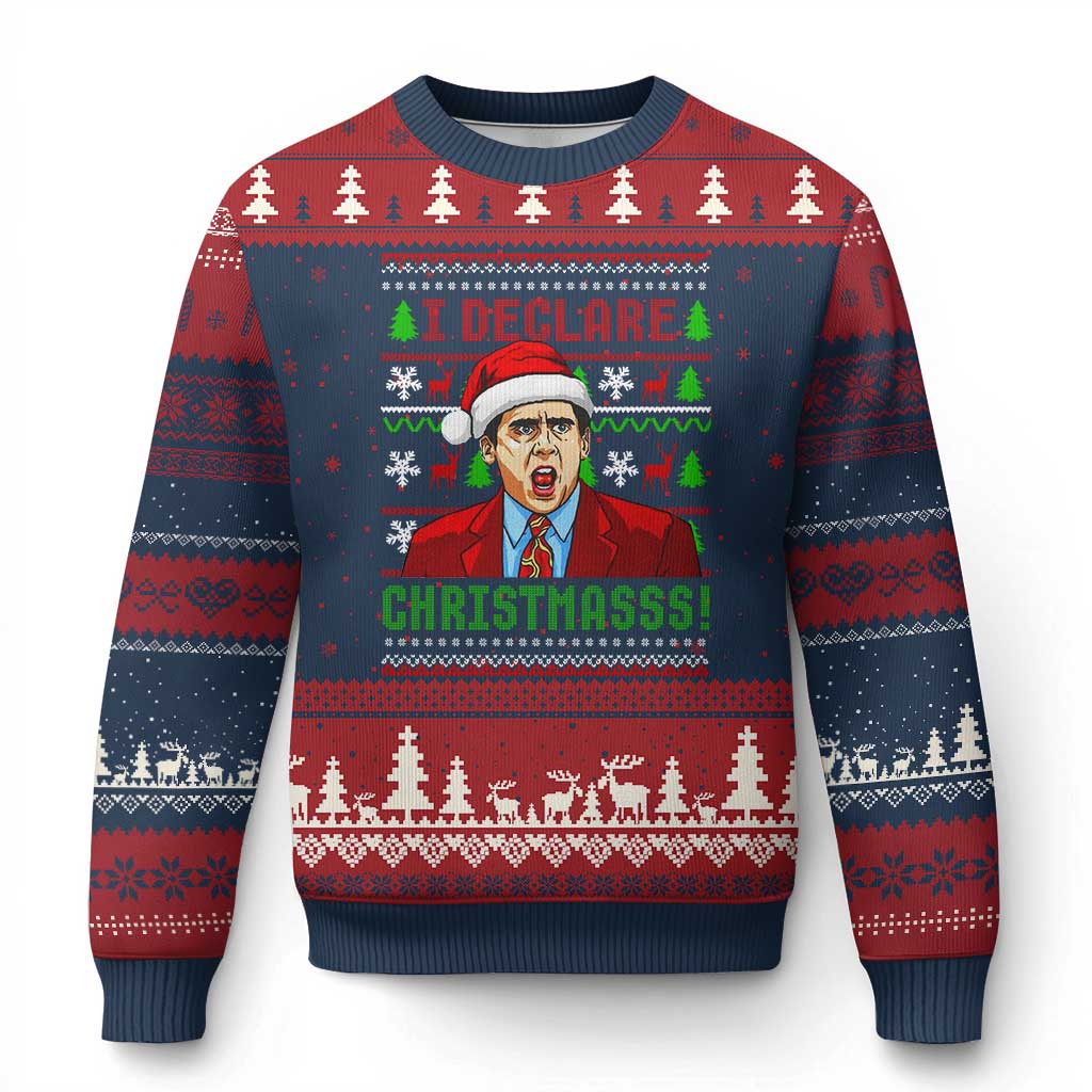Funny I Declare Xmas Ugly Christmas Sweater Funny Xmas Office Holiday Meme - Wonder Print Shop