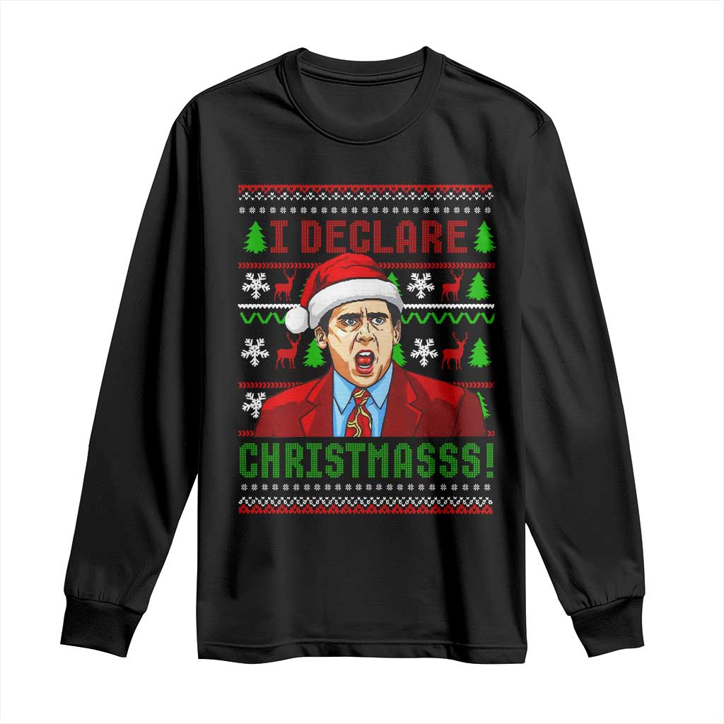 Funny I Declare Christmas Long Sleeve Shirt Funny Christmas Office Holiday Meme - Wonder Print Shop