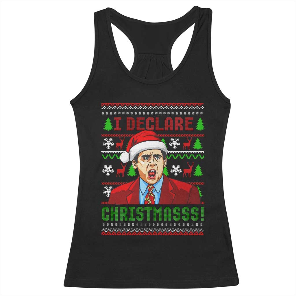 Funny I Declare Christmas Racerback Tank Top Funny Christmas Office Holiday Meme - Wonder Print Shop