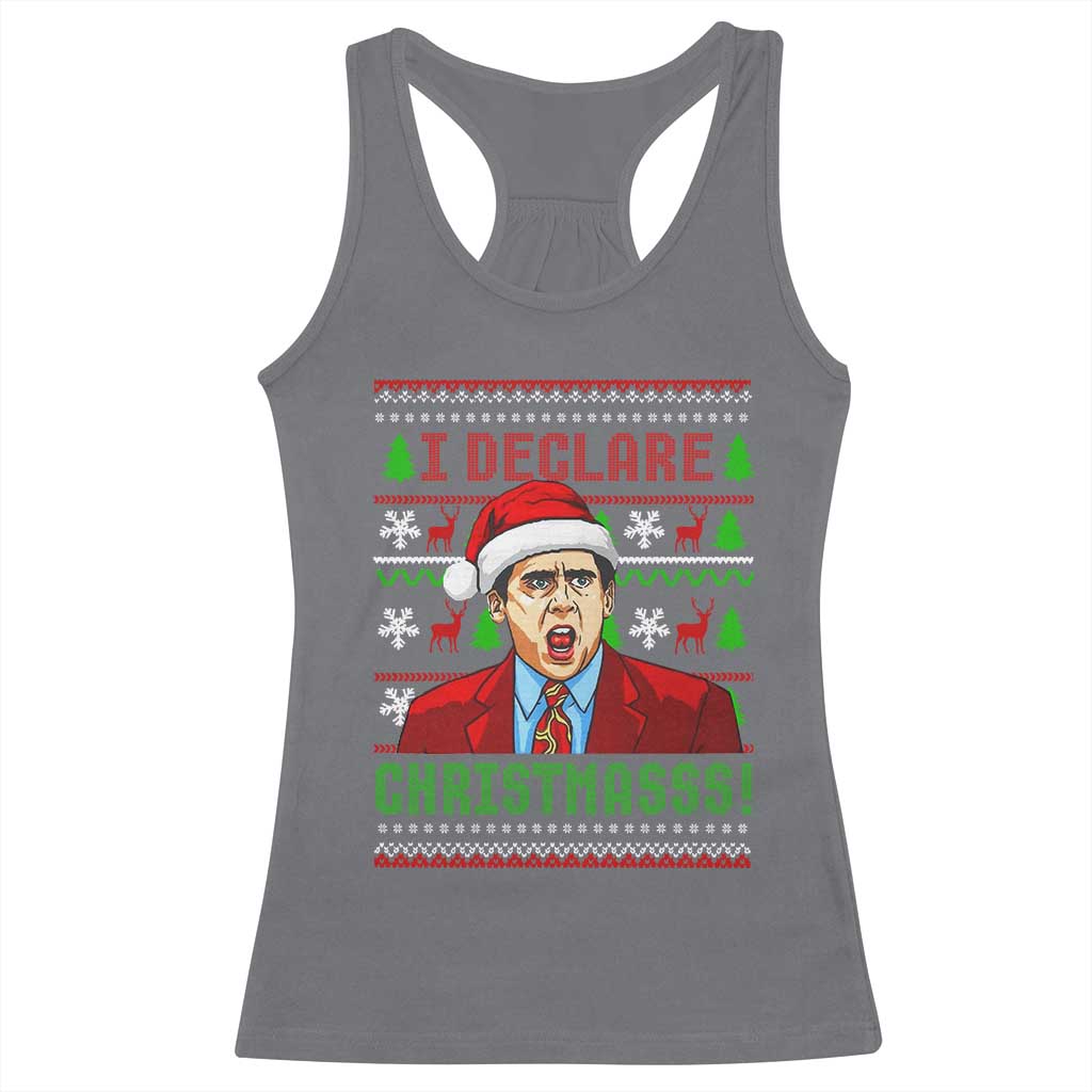 Funny I Declare Christmas Racerback Tank Top Funny Christmas Office Holiday Meme - Wonder Print Shop