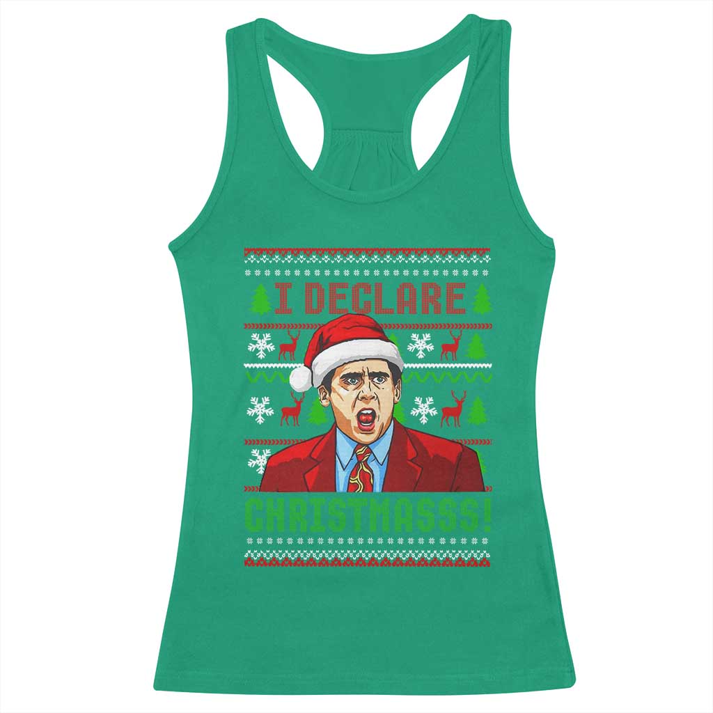Funny I Declare Christmas Racerback Tank Top Funny Christmas Office Holiday Meme - Wonder Print Shop