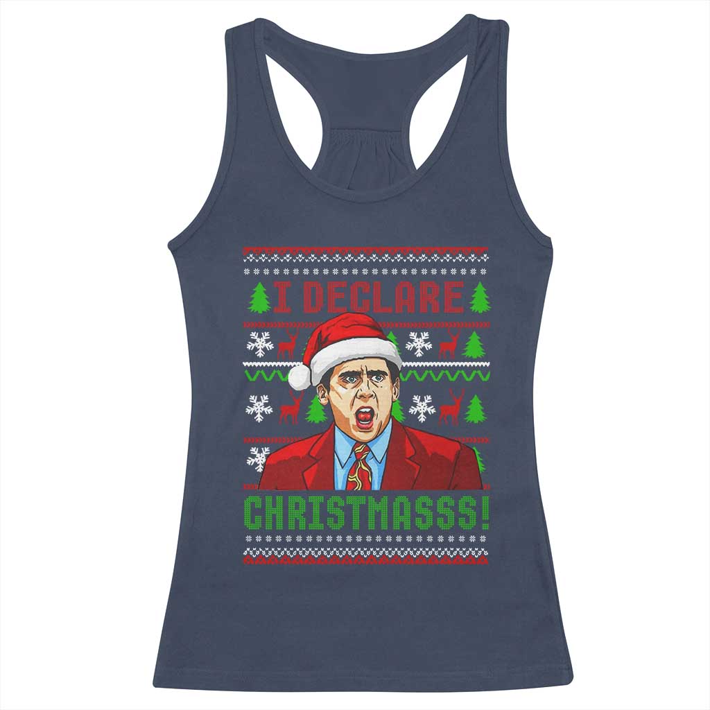 Funny I Declare Christmas Racerback Tank Top Funny Christmas Office Holiday Meme - Wonder Print Shop