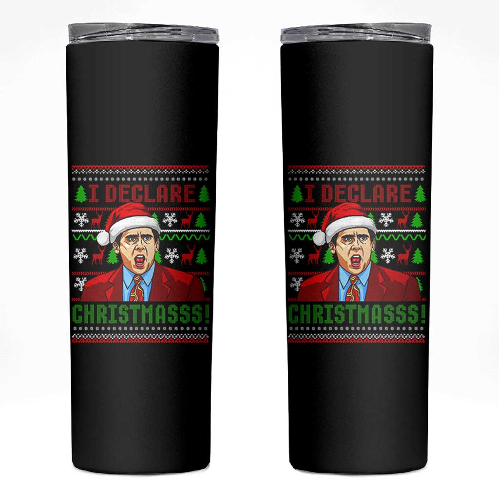 Funny I Declare Christmas Skinny Tumbler Funny Christmas Office Holiday Meme - Wonder Print Shop