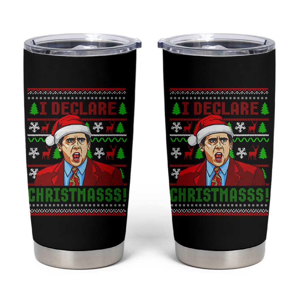 Funny I Declare Christmas Tumbler Cup Funny Christmas Office Holiday Meme - Wonder Print Shop