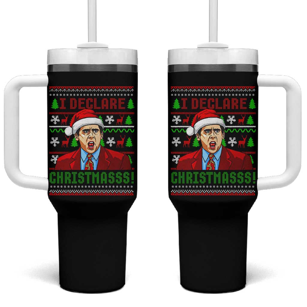 Funny I Declare Christmas Tumbler With Handle Funny Christmas Office Holiday Meme - Wonder Print Shop