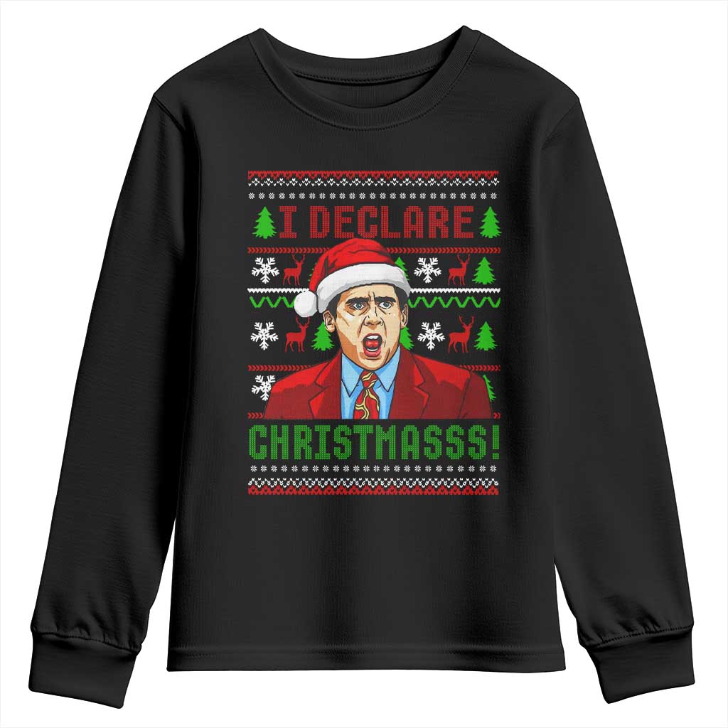Funny I Declare Christmas Youth Sweatshirt Funny Christmas Office Holiday Meme - Wonder Print Shop