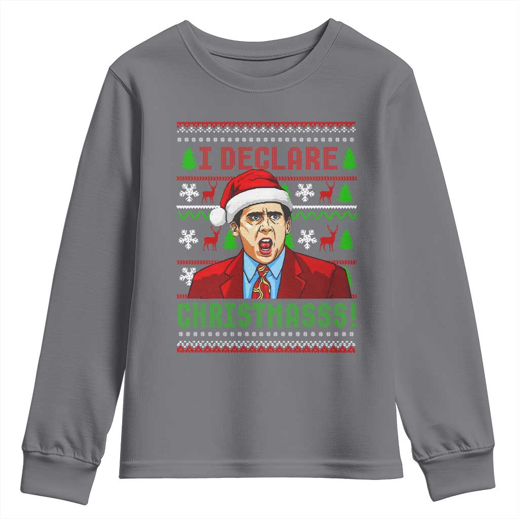 Funny I Declare Christmas Youth Sweatshirt Funny Christmas Office Holiday Meme - Wonder Print Shop