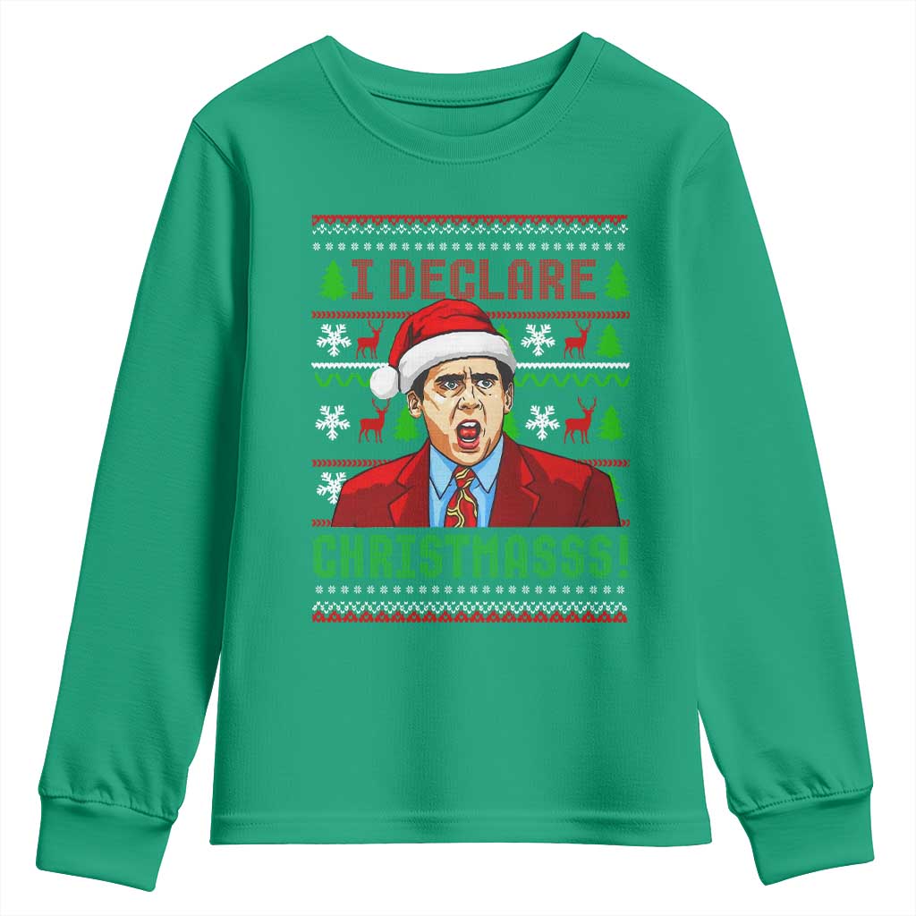 Funny I Declare Christmas Youth Sweatshirt Funny Christmas Office Holiday Meme - Wonder Print Shop