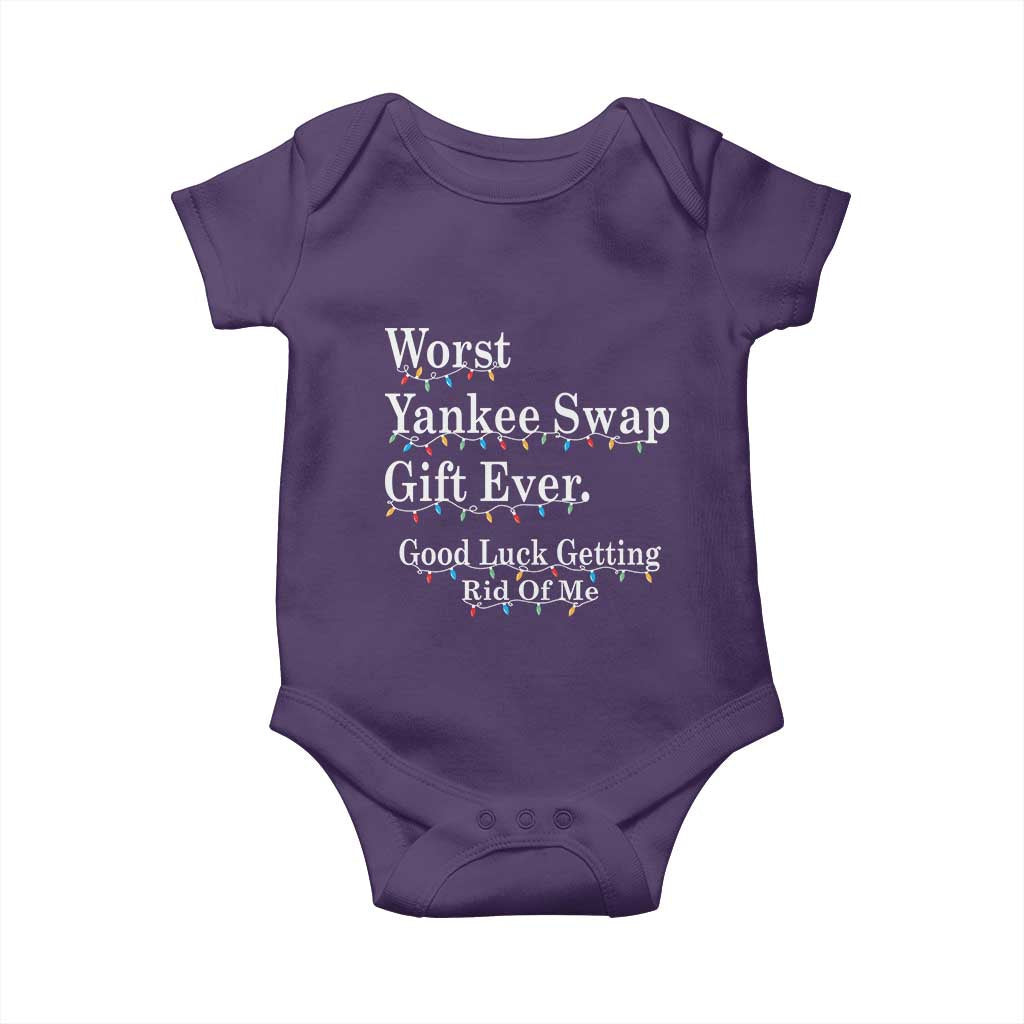 Worst Yankee Swap Gift Ever Good Luck Getting Rid Of Me Baby Onesie Christmas Gift Exchange - Wonder Print Shop
