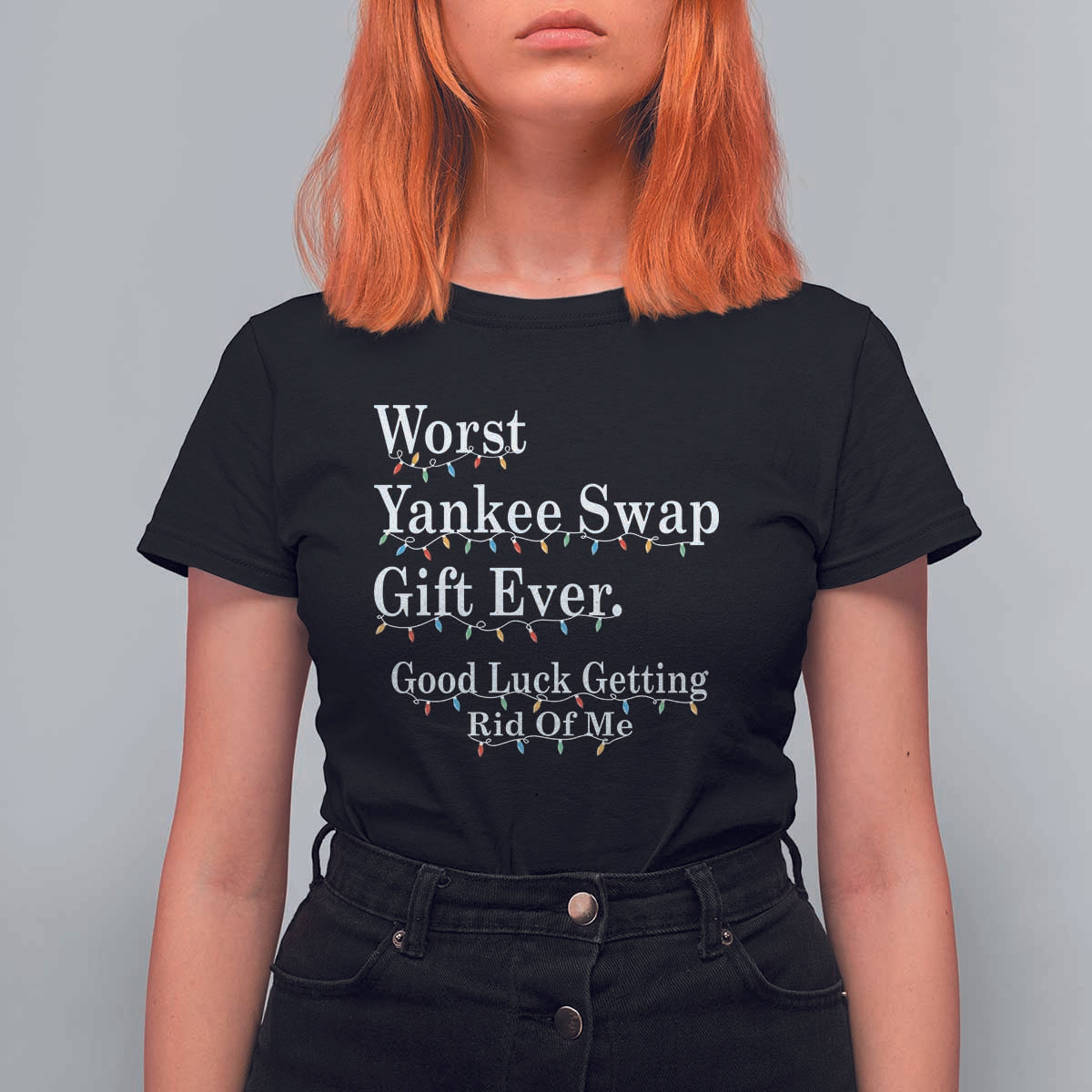 Worst Yankee Swap Gift Ever Good Luck Getting Rid Of Me T Shirt For Women Christmas Gift Exchange - Wonder Print Shop