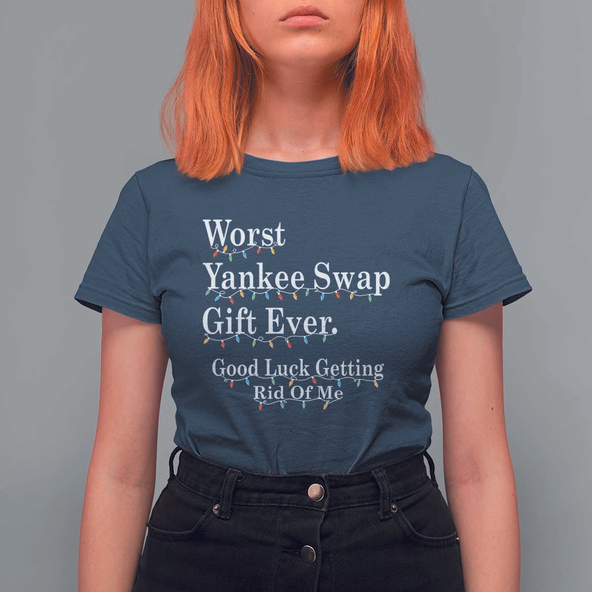 Worst Yankee Swap Gift Ever Good Luck Getting Rid Of Me T Shirt For Women Christmas Gift Exchange - Wonder Print Shop