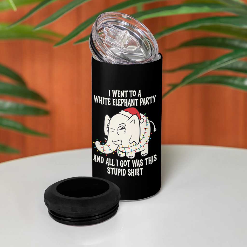 Funny I Went To A White Elephant Party And All I Got Was This Stupid 4 in 1 Can Cooler Tumbler - Wonder Print Shop