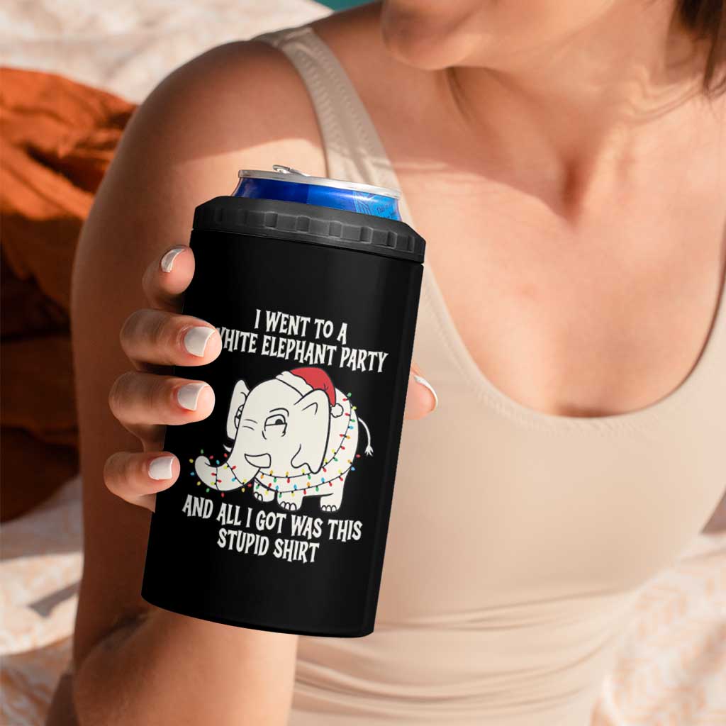 Funny I Went To A White Elephant Party And All I Got Was This Stupid 4 in 1 Can Cooler Tumbler - Wonder Print Shop