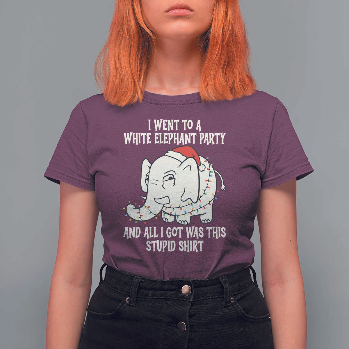 Funny I Went To A White Elephant Party And All I Got Was This Stupid T Shirt For Women - Wonder Print Shop