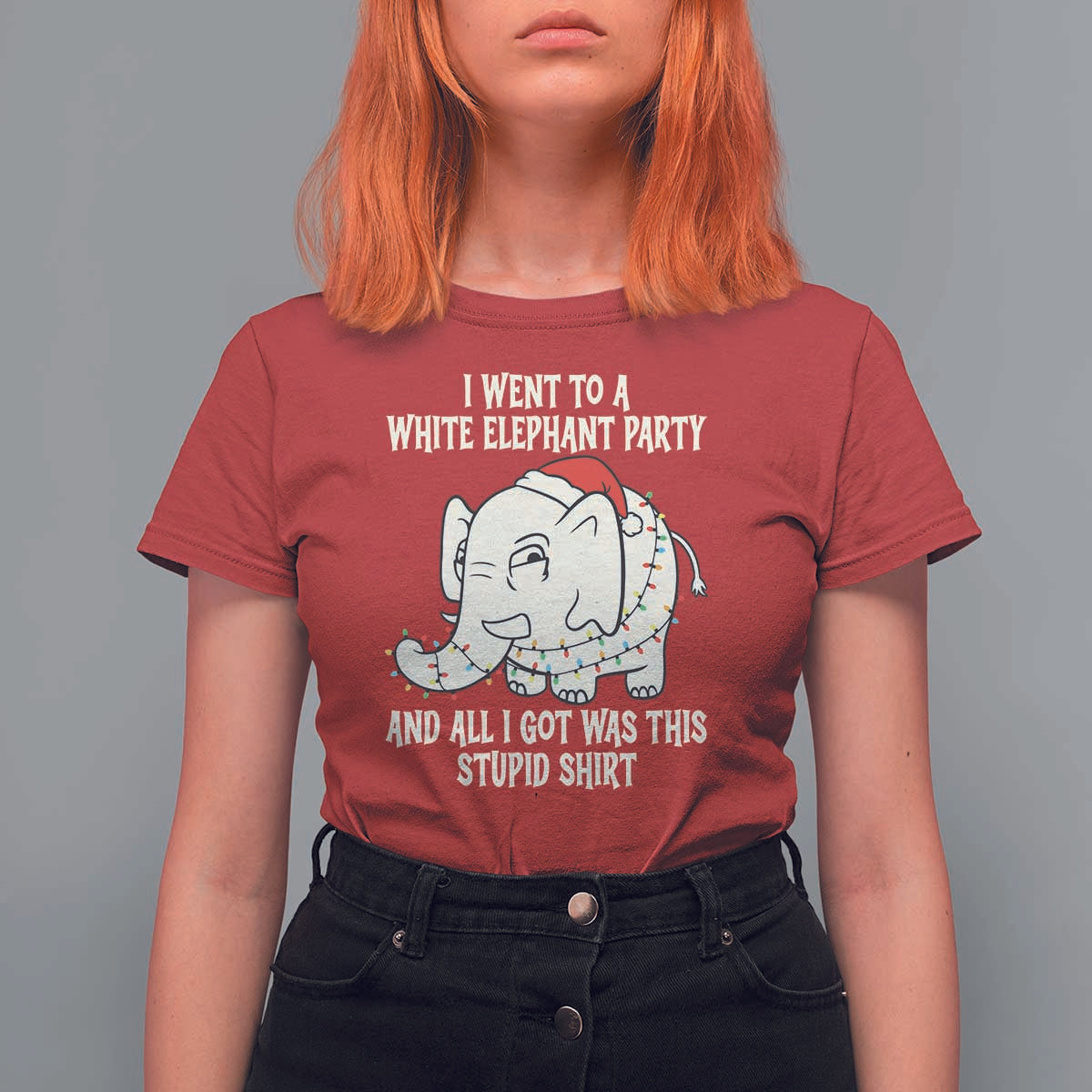 Funny I Went To A White Elephant Party And All I Got Was This Stupid T Shirt For Women - Wonder Print Shop