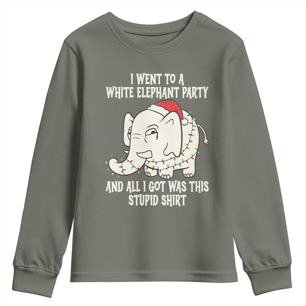 Funny I Went To A White Elephant Party And All I Got Was This Stupid Youth Sweatshirt - Wonder Print Shop