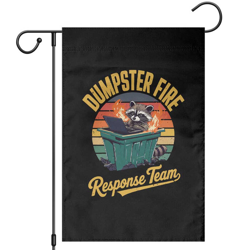 Funny Dumpster Fire Response Team Garden Flag Work Humor - Wonder Print Shop