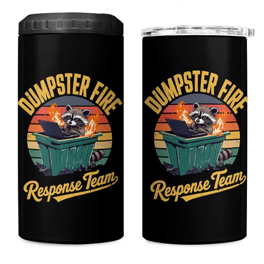Funny Dumpster Fire Response Team 4 in 1 Can Cooler Tumbler Work Humor - Wonder Print Shop