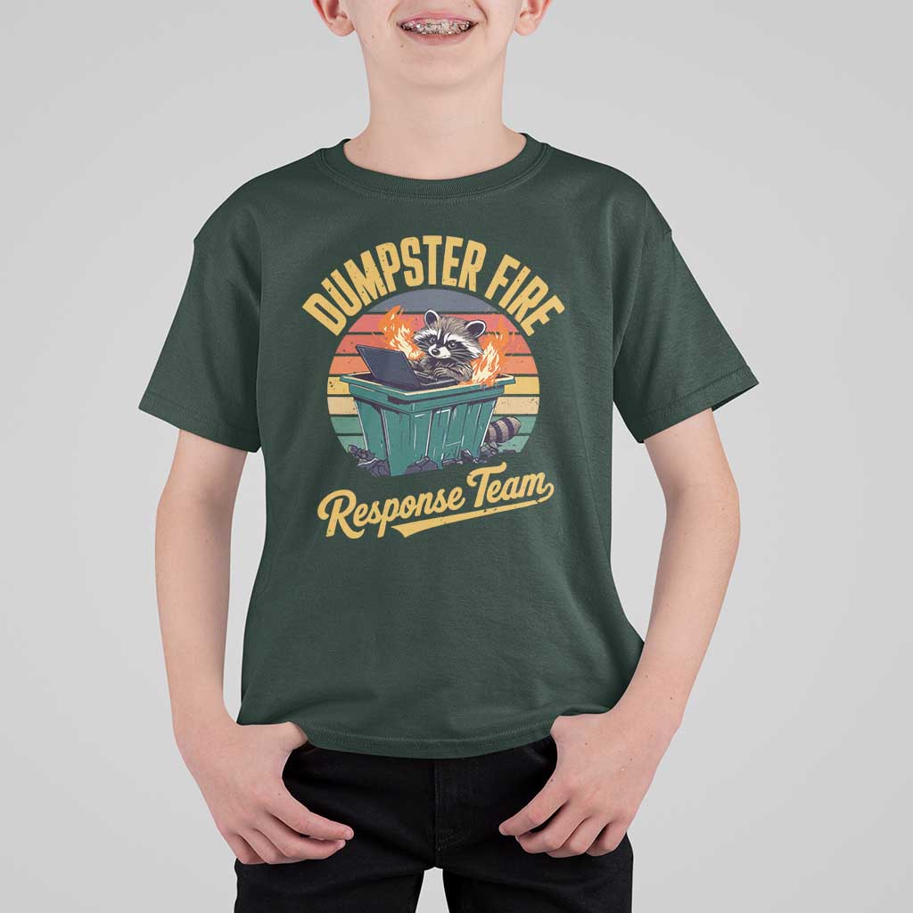 Funny Dumpster Fire Response Team T Shirt For Kid Work Humor - Wonder Print Shop