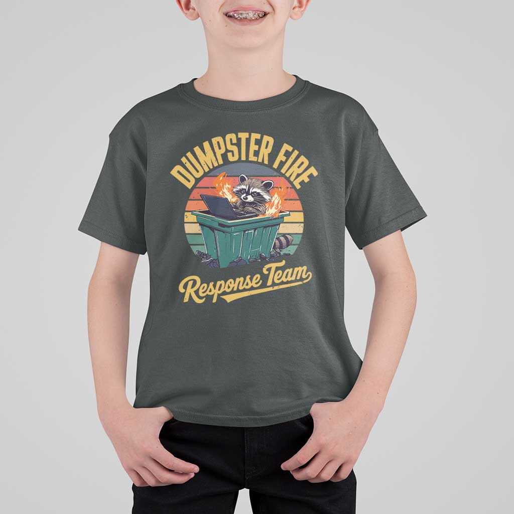 Funny Dumpster Fire Response Team T Shirt For Kid Work Humor - Wonder Print Shop