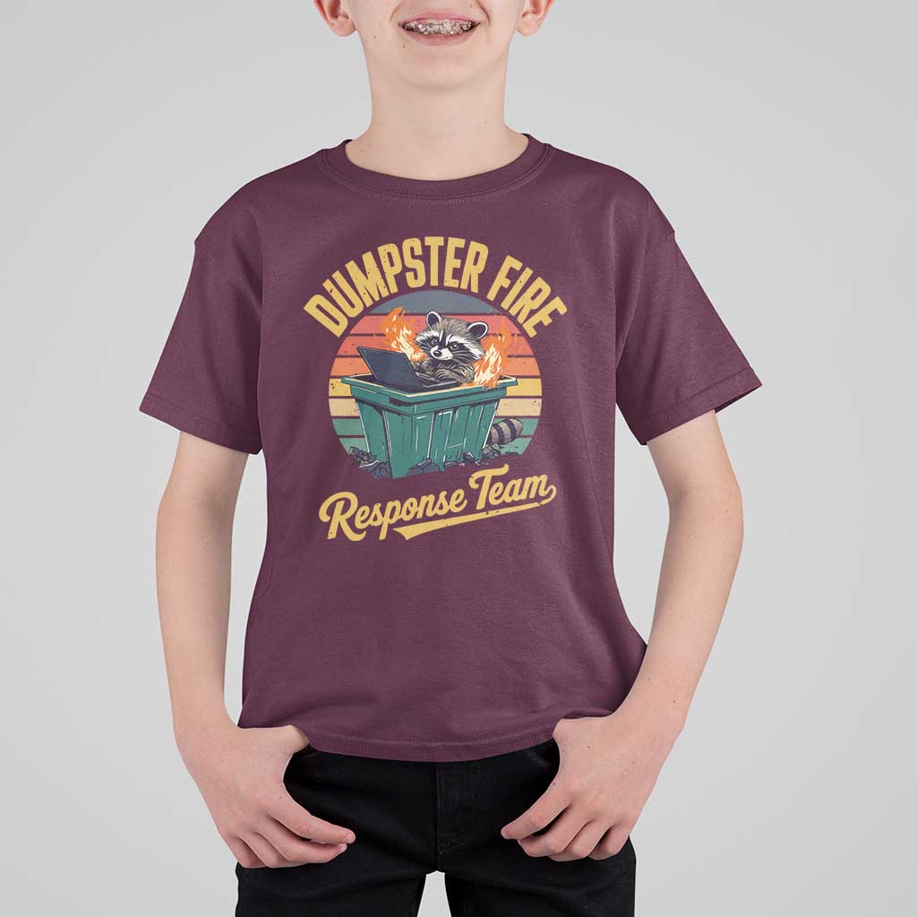 Funny Dumpster Fire Response Team T Shirt For Kid Work Humor - Wonder Print Shop