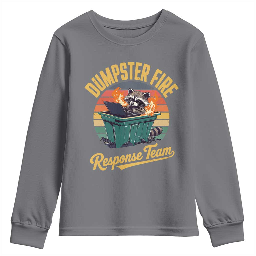 Funny Dumpster Fire Response Team Youth Sweatshirt Work Humor - Wonder Print Shop