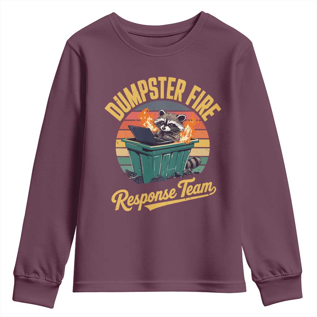 Funny Dumpster Fire Response Team Youth Sweatshirt Work Humor - Wonder Print Shop