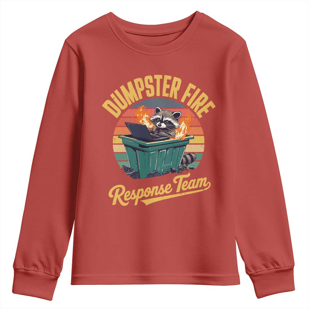 Funny Dumpster Fire Response Team Youth Sweatshirt Work Humor - Wonder Print Shop
