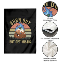 Funny Christmas Pudding Garden Flag Burn Out But Optimistic Blue Flame - Wonder Print Shop