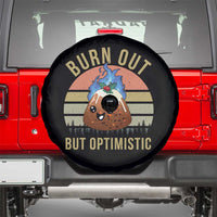 Funny Christmas Pudding Spare Tire Cover Burn Out But Optimistic Blue Flame - Wonder Print Shop