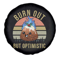 Funny Christmas Pudding Spare Tire Cover Burn Out But Optimistic Blue Flame - Wonder Print Shop