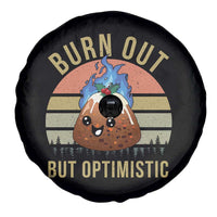 Funny Christmas Pudding Spare Tire Cover Burn Out But Optimistic Blue Flame - Wonder Print Shop