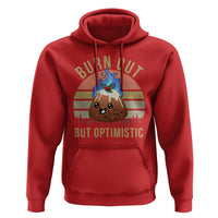 Funny Christmas Pudding Hoodie Burn Out But Optimistic Blue Flame - Wonder Print Shop