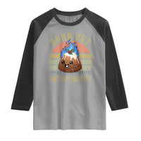 Funny Christmas Pudding Raglan Shirt Burn Out But Optimistic Blue Flame - Wonder Print Shop